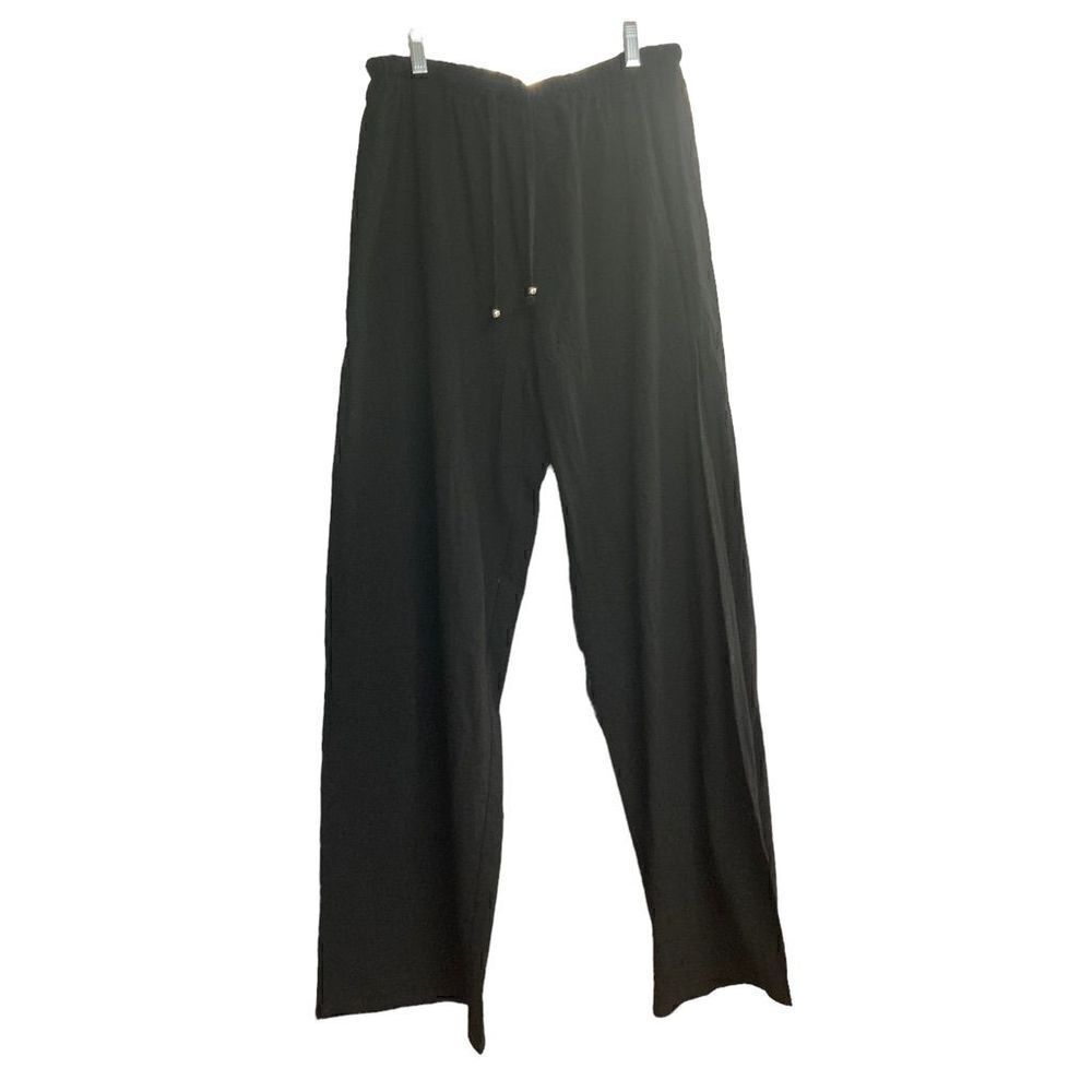 Palazzo Side Split Pants Black Size Large‎